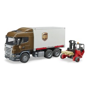 Машинка Scania фургон UPS с аксессуарами