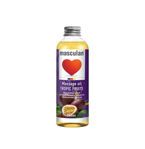 Маскулан масло массажное masculan расслабляющее с ароматом тропических фруктов фл. 200мл от компании Admi - фото 1