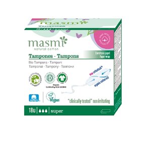 MASMI Гигиенические тампоны Super из органического хлопка 18.0