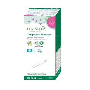 MASMI Гигиенические тампоны Super из органического хлопка с аппликатором 14.0