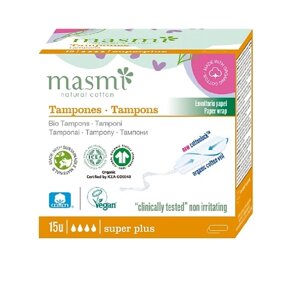 MASMI Гигиенические тампоны Super Plus из органического хлопка 15.0