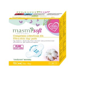 MASMI Ультратонкие дневные гигиенические прокладки Soft из натурального хлопка 10.0