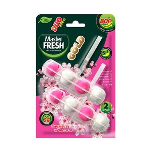 Master FRESH подвесной блок для унитаза DUO effect 5в1 GOLD (сакура) 2