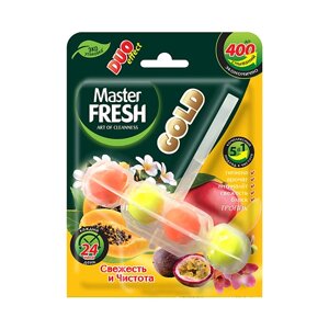 Master FRESH подвесной блок для унитаза DUO effect 5в1 GOLD (тропик) 1