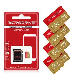 Microdrive CLASS10 Высокоскоростная карта памяти TF 32GB 64GB 128GB 256GB Micro SD Card Flash Смарт-карта для вождения т