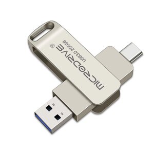 Microdrive МДТУ21 256 ГБ USB3.0 и USB-C Flash Высокоскоростной мини-портативный накопитель с двойным интерфейсом U-диск