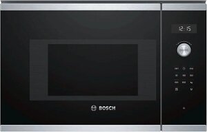 Микроволновая печь встраиваемая Bosch BFL524MS0, черный/серебристый
