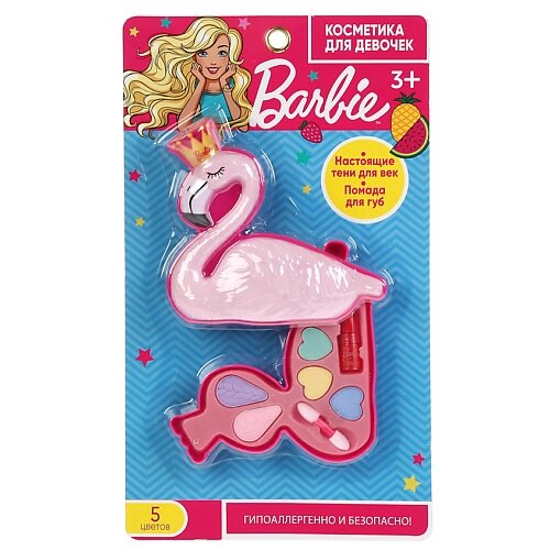 МИЛАЯ ЛЕДИ Набор: тени, помада на блистере Barbie от компании Admi - фото 1
