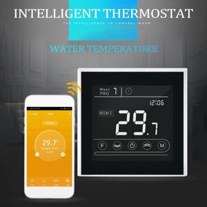 MINCO HEAT MK70GA-W AC95 ~ 240 В WIFI термостат для водяного теплого пола, сенсорный экран, регулятор температуры, работ