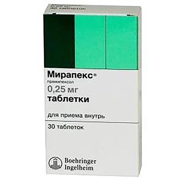 Мирапекс таблетки 0,25мг 30шт от компании Admi - фото 1