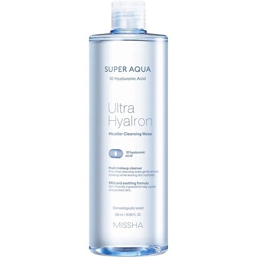 MISSHA Мицеллярная вода Super Aqua Ultra Hyalron с гиалуроновой кислотой от компании Admi - фото 1