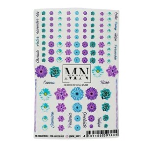 MIW NAILS Наклейки для ногтей (самоклеющиеся слайдеры) Цветы