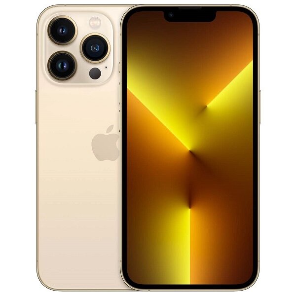 Мобильный телефон Apple iPhone 13 Pro 128GB Dual: nano SIM + eSim gold (золотой) новый, актив, без комплекта от компании Admi - фото 1