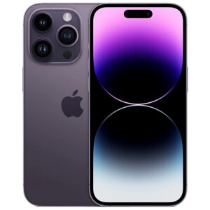 Мобильный телефон Apple iPhone 14 Pro 256GB Dual: nano SIM + eSim deep purple (темно-фиолетовый) новый, не актив, без комплекта