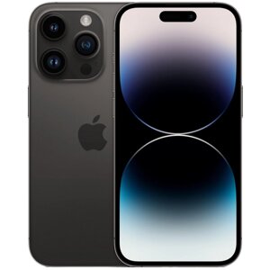 Мобильный телефон Apple iPhone 14 Pro 256GB Dual: nano SIM + eSim space black (черный космос) новый, не актив, без комплекта