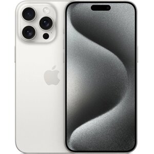 Мобильный телефон Apple iPhone 15 Pro Max 256GB Dual: nano SIM + eSim titanium white (титановый белый)