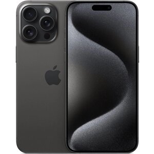 Мобильный телефон Apple iPhone 15 Pro Max 512GB Dual: nano SIM + eSim titanium black (титановый чёрный)