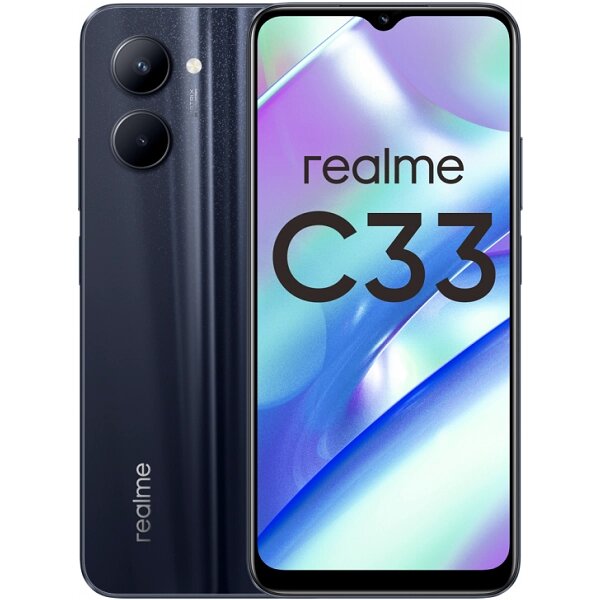 Мобильный телефон Realme C33 4/128Gb черный от компании Admi - фото 1