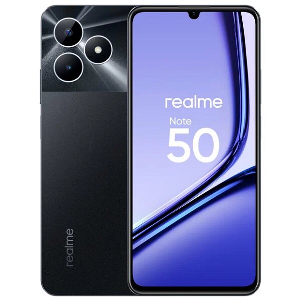 Мобильный телефон Realme Note 50 4/128Gb черный EAC от компании Admi - фото 1