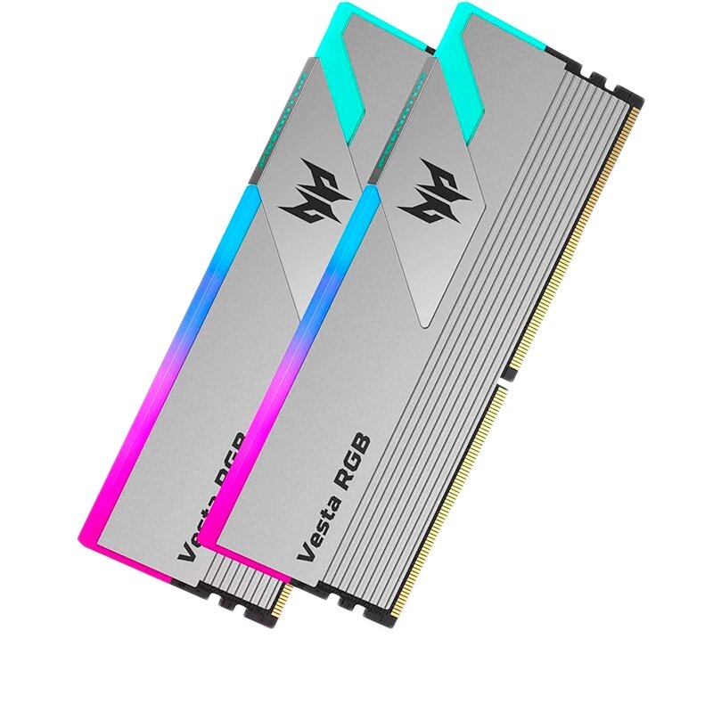 Модуль памяти Acer Predator Vesta II RGB DDR5 DIMM 6800Mhz CL34 32Gb KIT (2x16Gb) 34-45-45-108 VESTA2-32GB-6800-1R8-V2 от компании Admi - фото 1