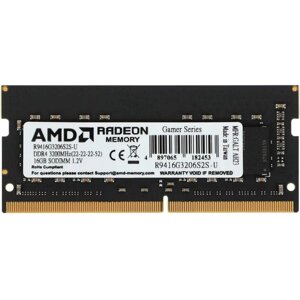 Модуль памяти AMD R9 RTL DDR4 SO-DIMM 3200mhz PC4-25600 CL22 - 16gb R9416G3206S2s-U