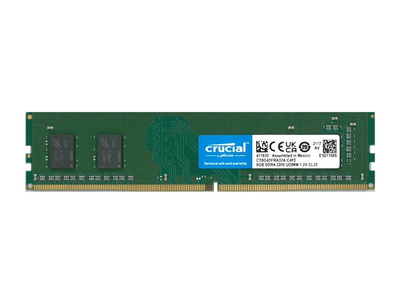 Модуль памяти Crucial DDR4 DIMM 3200MHz PC4-25600 CL22 - 8Gb CT8G4DFRA32A от компании Admi - фото 1