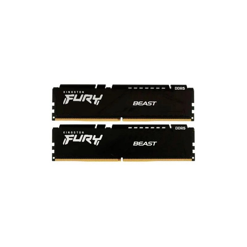 Модуль памяти Kingston Fury Beast Black DDR5 DIMM 6000Mhz PC48000 CL40 - 16Gb Kit (2x8Gb) KF560C40BBK2-16 от компании Admi - фото 1