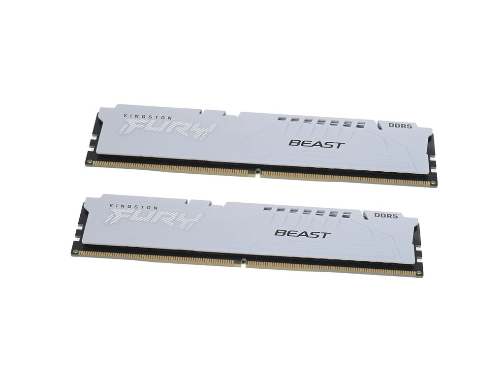 Модуль памяти Kingston Fury Beast White DDR5 DIMM 6000MHz PC5-48000 CL40 - 32Gb Kit (2x16Gb) KF560C40BWK2-32 от компании Admi - фото 1