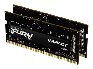 Модуль памяти kingston fury impact DDR4 SO-DIMM 3200mhz PC25600 CL20 - 16gb KIT (2x8gb) KF432S20IBK2/16