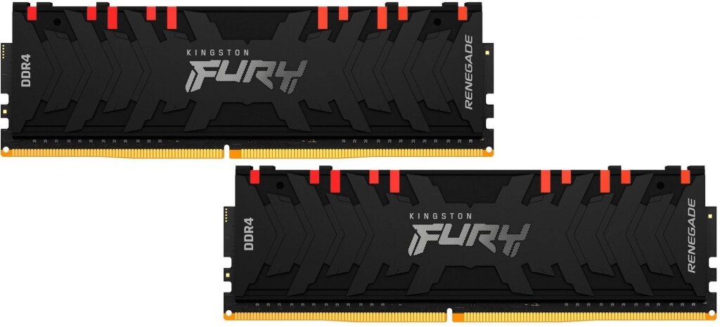 Модуль памяти Kingston Fury Renegade RGB DDR4 DIMM 3200MHz PC-25600 CL16 - 16Gb Kit (2x8Gb) KF432C16RBAK2/16 от компании Admi - фото 1