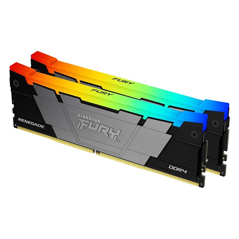 Модуль памяти Kingston Fury Renegade RGB RTL Gaming DDR4 DIMM 3200MHz PC4-25600 CL16 - 32Gb Kit (2x16Gb) KF432C16RB12AK2/32 от компании Admi - фото 1