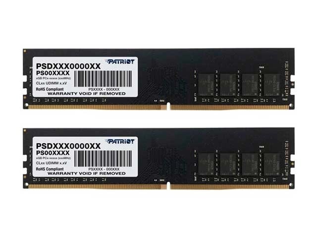 Модуль памяти Patriot Memory DDR4 DIMM PC-25600 3200MHz CL22 - 16Gb Kit (2x8Gb) PSD416G3200K от компании Admi - фото 1