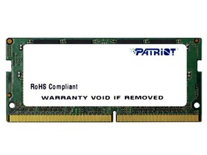 Модуль памяти patriot memory DDR4 SO-DIMM 2400mhz PC4-19200 CL17 - 16gb PSD416G24002S