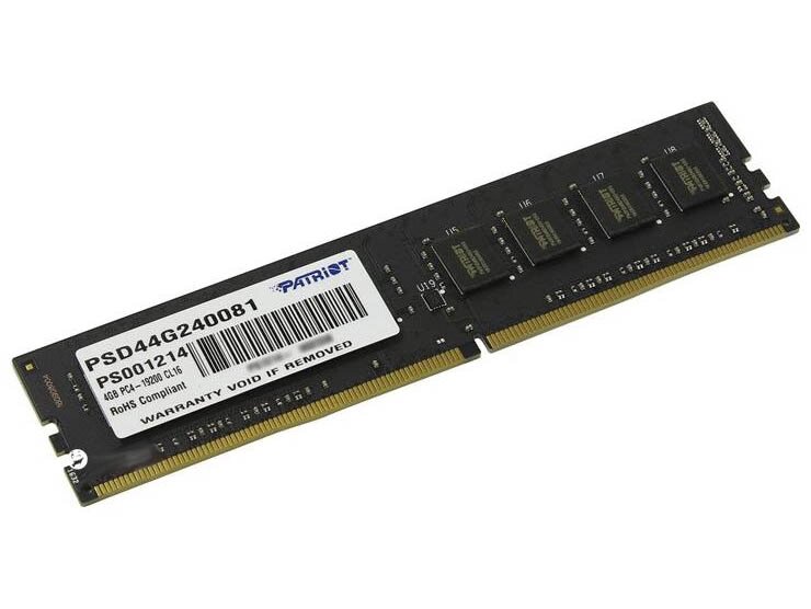 Модуль памяти Patriot Memory PSD44G240081 DDR4 DIMM 2400Mhz PC4-19200 CL16 - 4Gb от компании Admi - фото 1