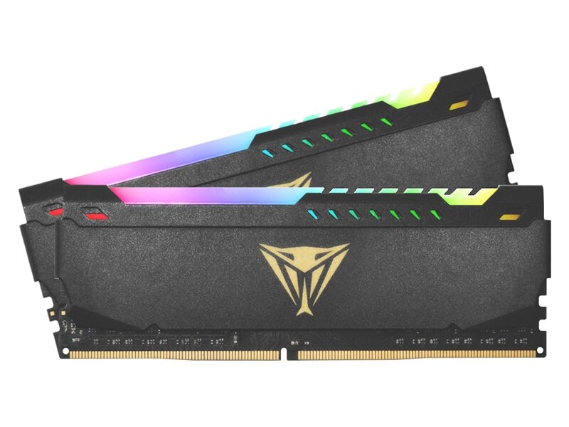 Модуль памяти Patriot Memory Viper Steel RGB DDR4 DIMM 3200MHz PC4-25600 CL18 - 32Gb Kit (2x16Gb) PVSR432G320C8K от компании Admi - фото 1