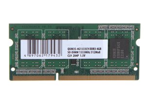 Модуль памяти qumo 4GB DDR3 1333mhz DIMM 240pin CL9 QUM3u-4G1333K9r