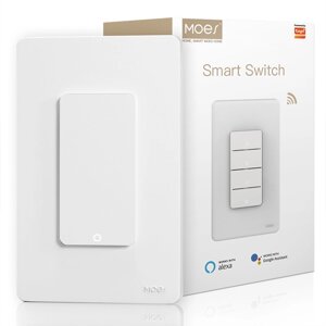 MoesHouse Tuya Smart WiFi Настенный выключатель Функция синхронизации Дистанционный Управление через приложение Голосово