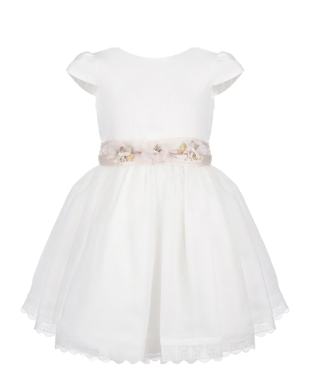Молочное платье с цветочным поясом Amaya от компании Admi - фото 1