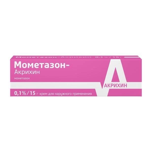 Мометазон-Акрихин крем для наружного применения 0,1% 15г от компании Admi - фото 1