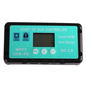 Mppt Солнечная Контроллер Dual USB Plus USB-C Быстрая зарядка с выходом PD Штекер постоянного тока LCD Экран Солнечная К