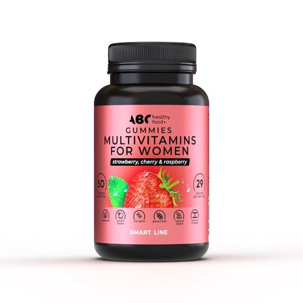 Мультивитамины комплекс для женщин вкус фруктов и ягод ABC Healthy Food пастилки жевательные 4г 50шт от компании Admi - фото 1