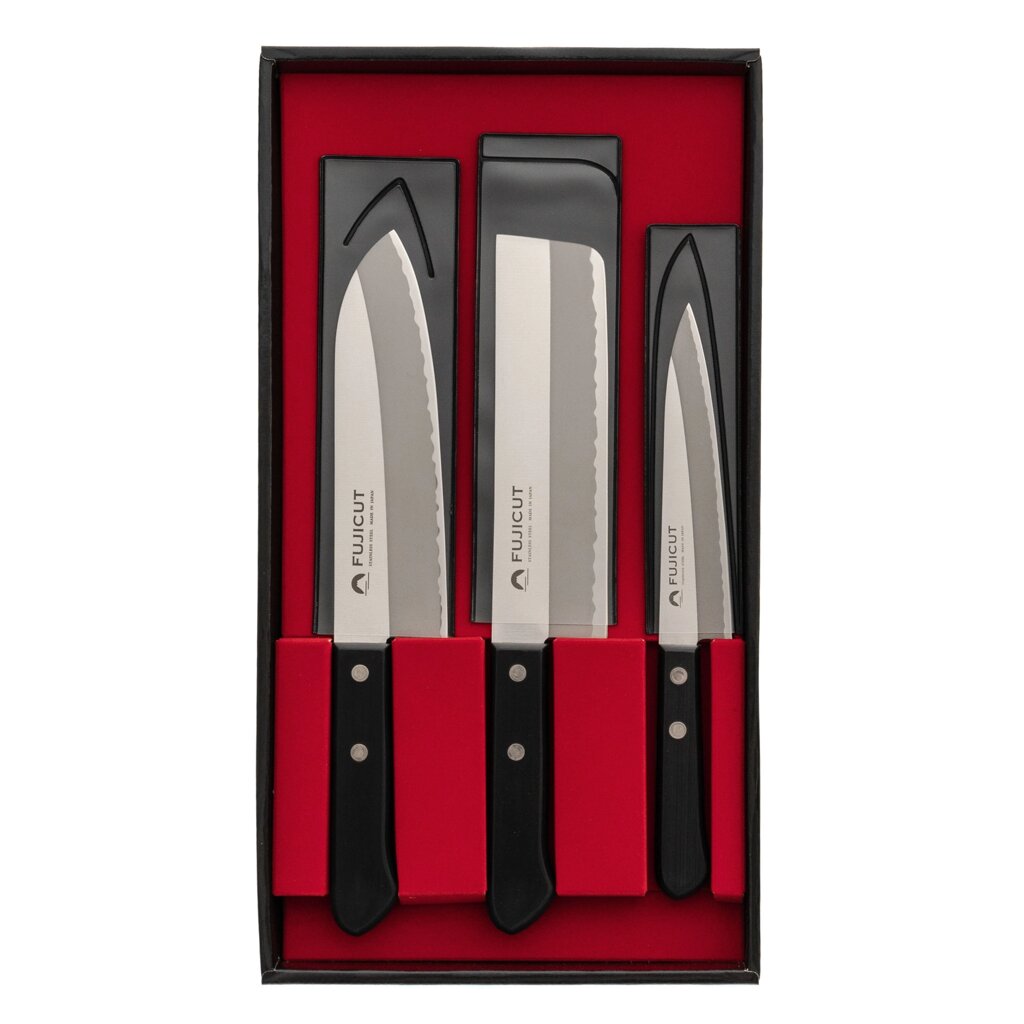 Набор из 3-х кухонных ножей Fuji Cutlery Tojiro, заточка #3000 от компании Admi - фото 1