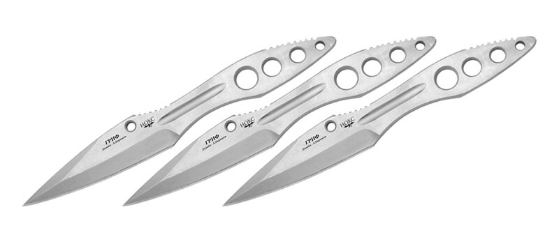 Набор из 3-х спортивных ножей Гриф, нержавеющая сталь от компании Admi - фото 1