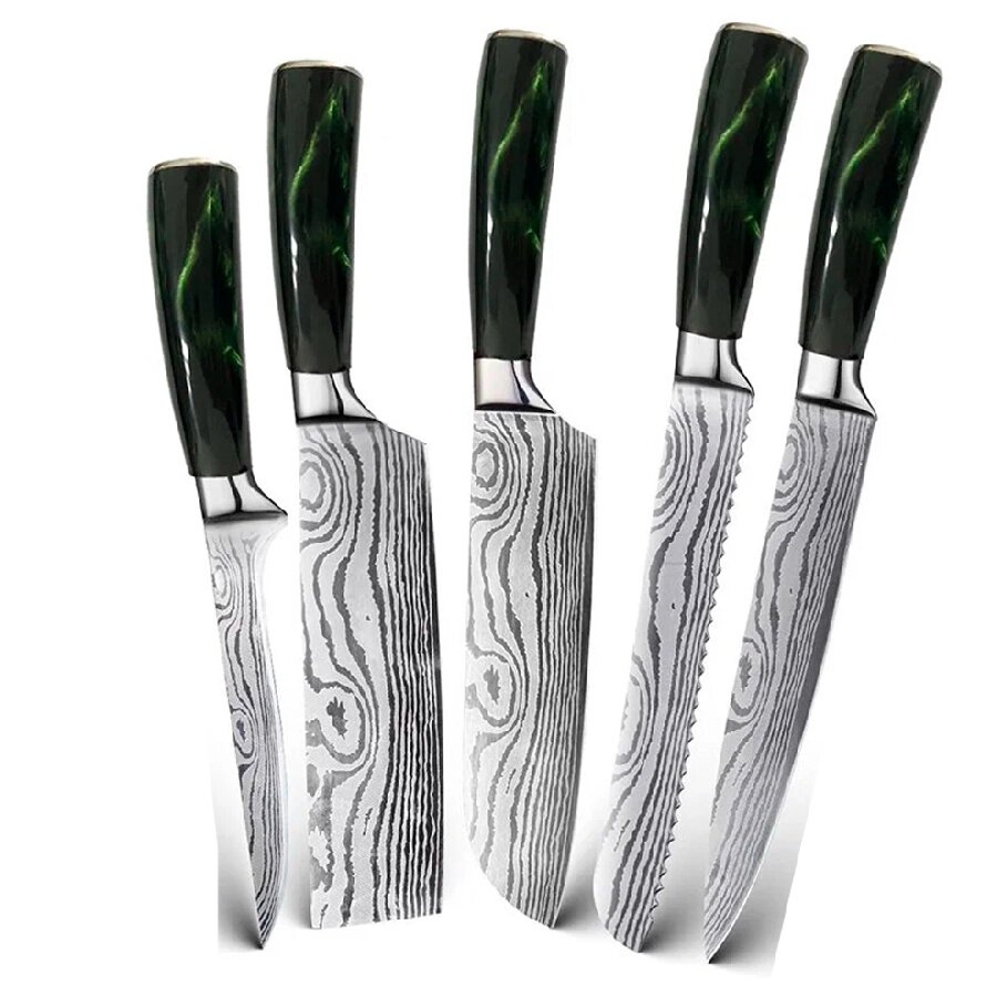 Набор ножей Spetime 5шт волшебный зеленый от компании Admi - фото 1