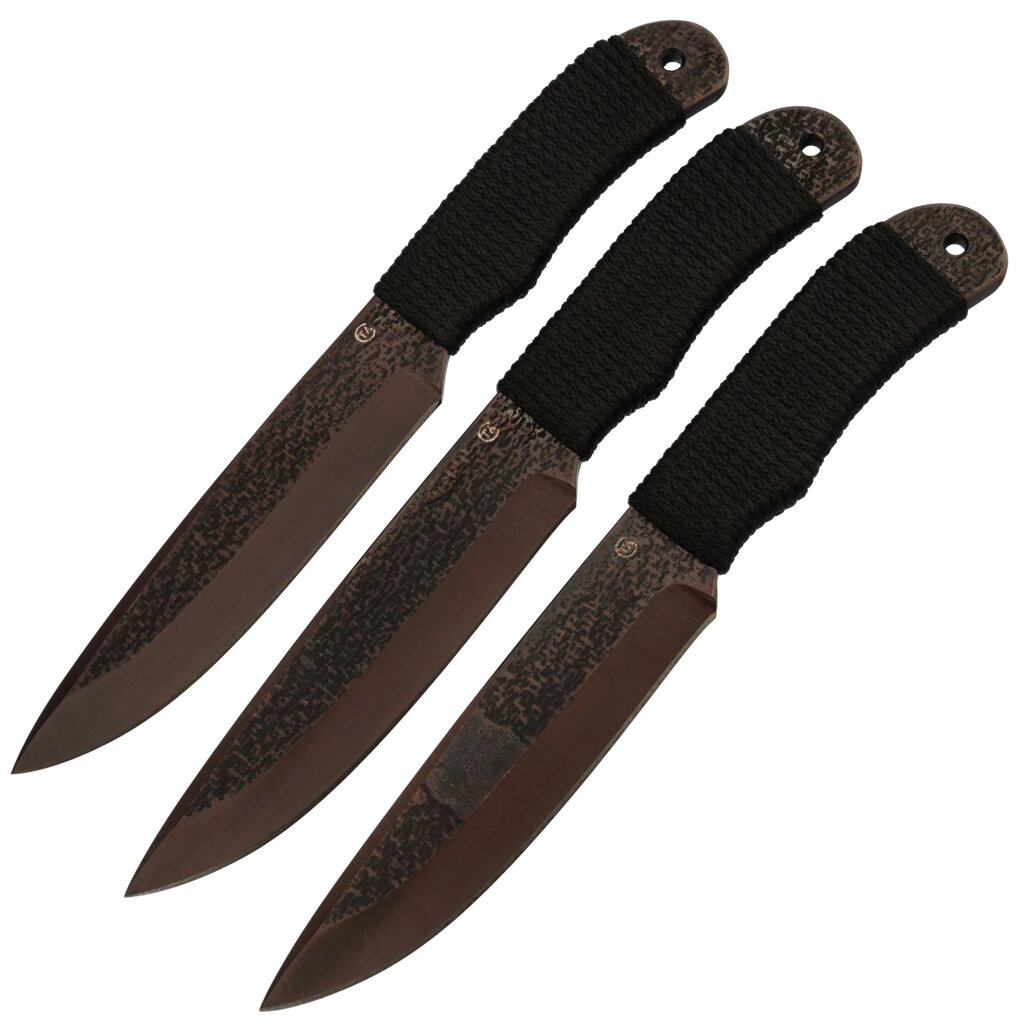 Набор Спортивных ножей "Сокол", комплект 3 шт, сталь 65Г от компании Admi - фото 1