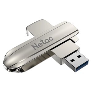 Netac U389 USB3.2 Flash Накопитель 128 ГБ 256 ГБ Твердотельный U-диск из цинкового сплава, поворотный на 360 °150 МБ /
