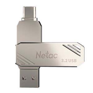 Netac US12 256 ГБ Type-C + A Двойной интерфейс USB Flash Привод USB3.2 Быстрая скорость передачи Pendrive Mini Portable