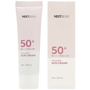 NEXTBEAU Солнцезащитный омолаживающий крем с коллагеном SPF 50+PA 55