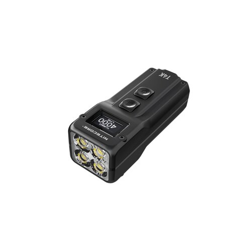 Nitecore T4K 4 * XP-L2 4000lm Super Bright OLED Дисплей EDC Брелок Фонарик USB Перезаряжаемый Mini Clip Light Портативны
