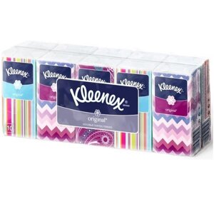 Носовые платочки Kleenex/Клинекс "Original"белые) 10 шт. 10 упак.